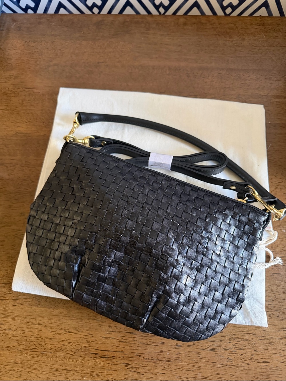Clare V. Petit Moyen Bag (Black Woven) - Picture 5 of 10